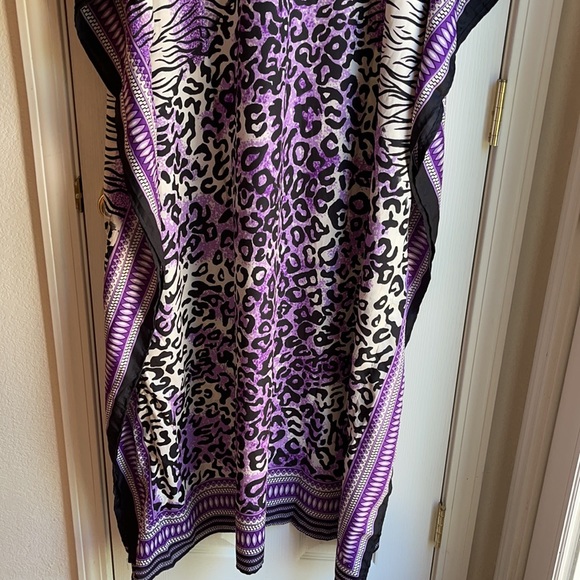 NWT JESSICA TAYLOR PURPLE & BLACK CAFTAN - Picture 7 of 9